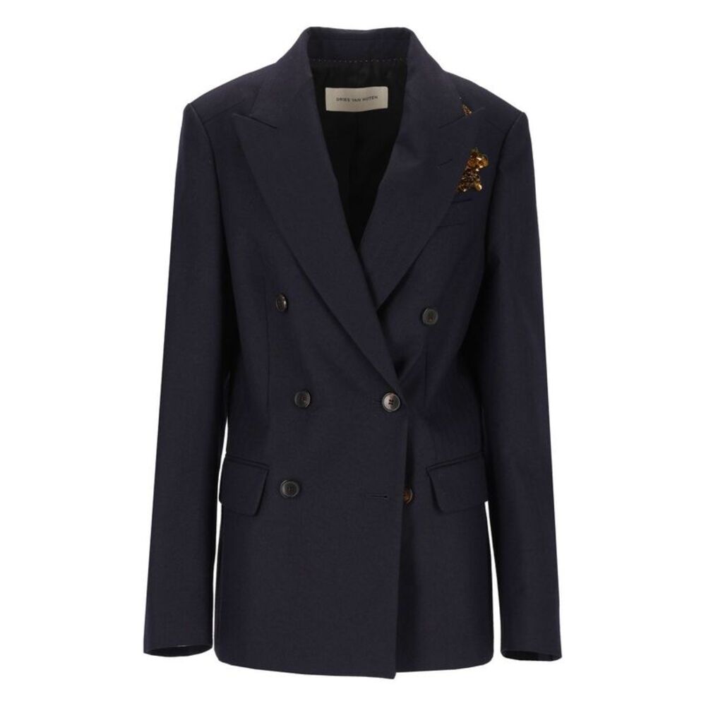 Dries Van Noten Women Embroidered Double-Breasted Blazer